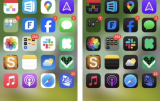 Home Screen Large Light or Dark App Icons