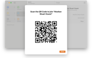 Mac Passwords Wi-Fi Share QR Code