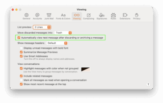 Mac Mail Move or Delete Behavior