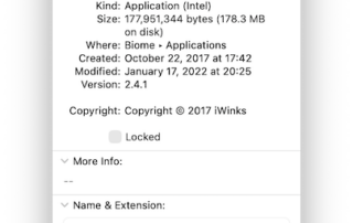 Finder Get Info Window