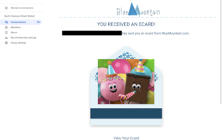 BlueMountain Phishing Invitations